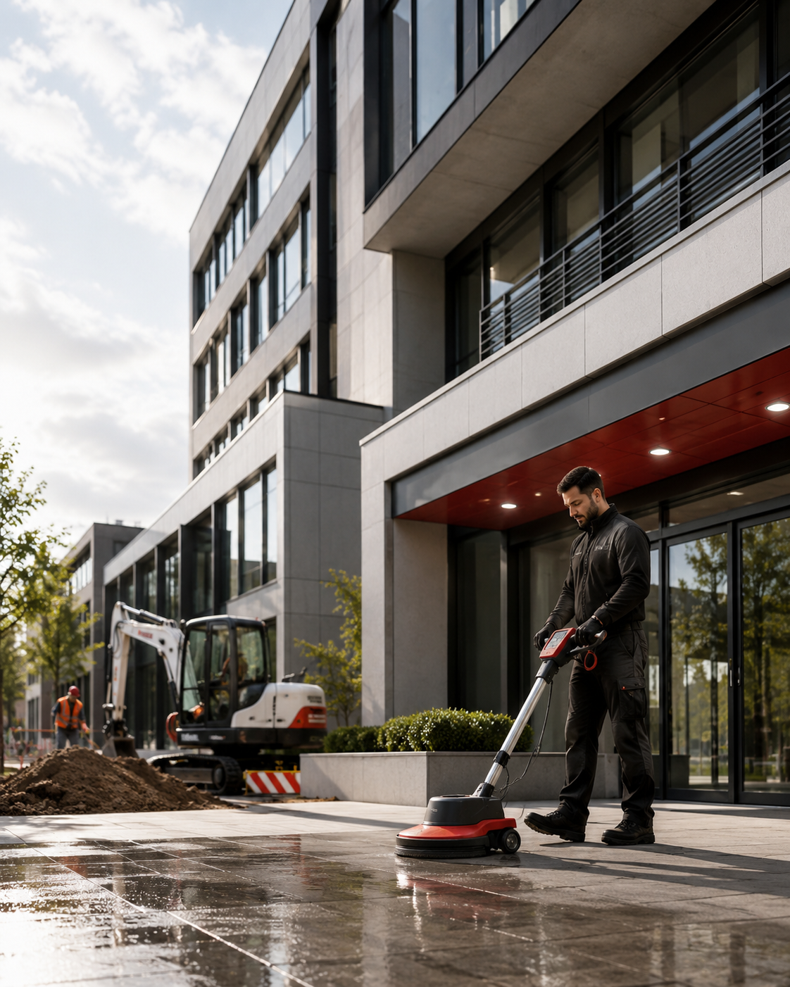 Mitarbeiter von BT Facility Management bei der Arbeit